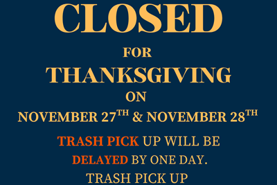 Thanksgiving - Borough Office Closed